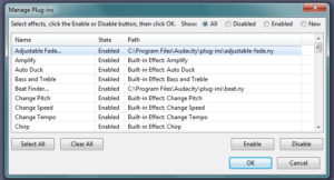 Create first plugin for Audacity