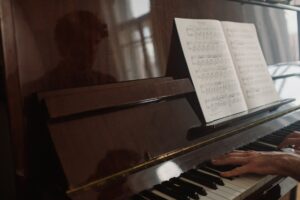 a person playing piano